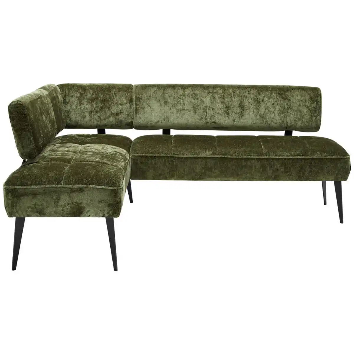 Bild 1 von Welnova Eckbank, Olivgrün, Textil, Uni, 3-Sitzer, Ottomane links, L-Form, 212x162 cm, Fsc, Reach, Made in EU, Stoffauswahl, seitenverkehrt erhältlich, mit Rückenlehne, Esszimmer, Bänke, Eckbänke