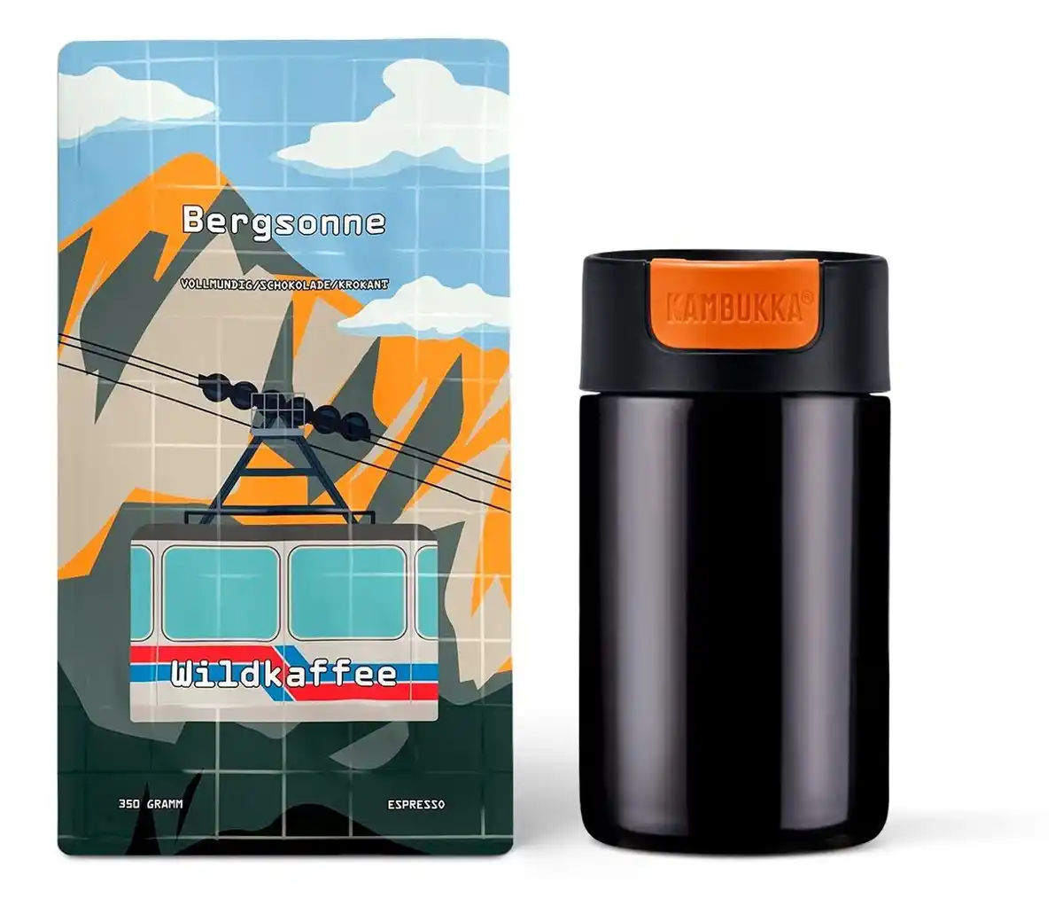 Bild 1 von Kaffee-Geschenkset “Höhenluft” – 1 x 350 g Espresso Ganze Bohne und Kambukka Becher