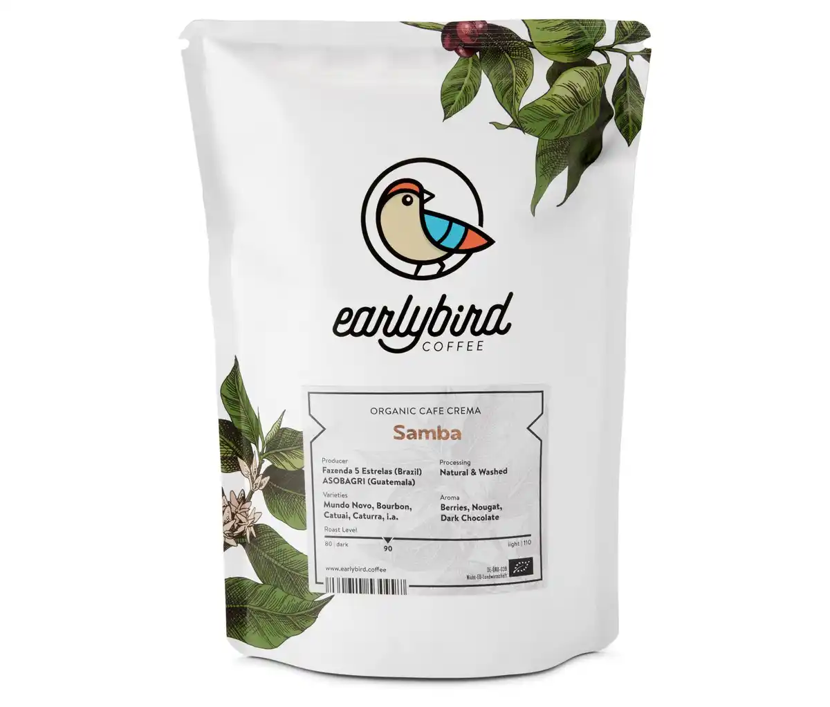 Bild 1 von earlybird - Samba Caffè Crema Bio - 250 g Ganze Bohne