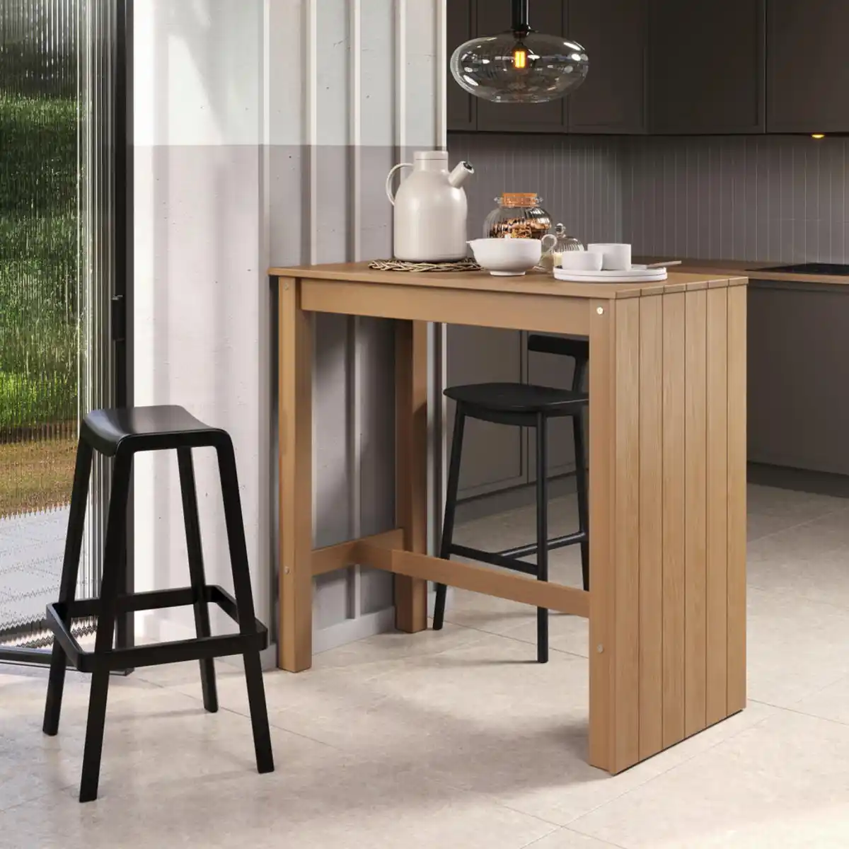 Bild 1 von Mid.you Bartisch, Eiche, Holz, Kiefer, massiv, rechteckig, eckig, 111x105x56 cm, FSC Mix, Esszimmer, Tische, Stehtische