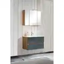 Bild 1 von Held Badezimmer Held Möbel Helsinki, Grau, Eiche, Holzwerkstoff, 2 Schubladen, 80 cm, Made in Germany, hängend, Badezimmer, Badmöbelsets & Badmöbelserien, Badmöbel-Sets