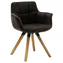 Bild 1 von Musterring Armlehnstuhl, Mokka, Textil, Wildeiche, massiv, Stativgestell, 67x85x60 cm, Beinauswahl, Lederauswahl, Stoffauswahl, Typenauswahl, inklusive Armlehnen, Sitzfläche 180° drehbar, gepolster