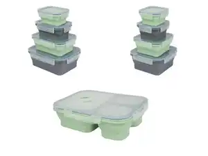 SILVERCREST® Faltbare Frischhaltedosen / Lunchbox, aus hitzebeständigem Silikon