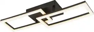 LED-Deckenleuchte Ozum max. 20 Watt Deckenlampe, Schwarz, Transparent