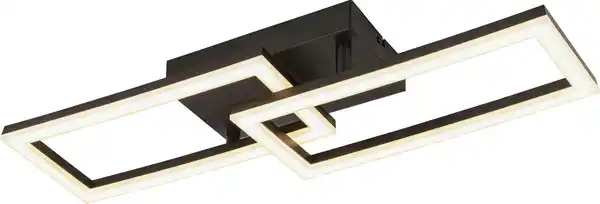 Bild 1 von LED-Deckenleuchte Ozum max. 20 Watt Deckenlampe, Schwarz, Transparent