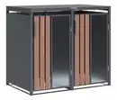 Bild 1 von Mülltonnenbox, Holzoptik, 2er