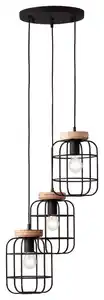 Hängeleuchte Gwen Braun/Schwarz max. 40 Watt, Braun, Schwarz