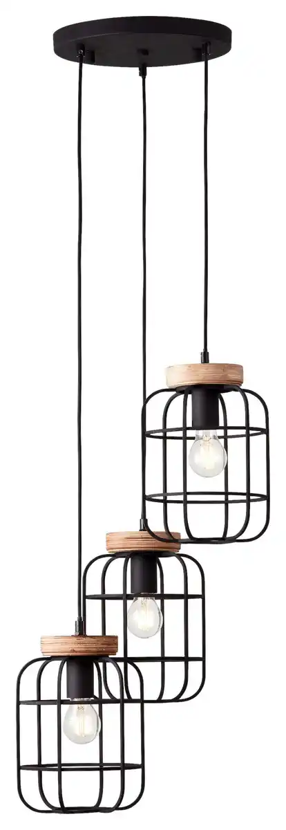 Bild 1 von Hängeleuchte Gwen Braun/Schwarz max. 40 Watt, Braun, Schwarz