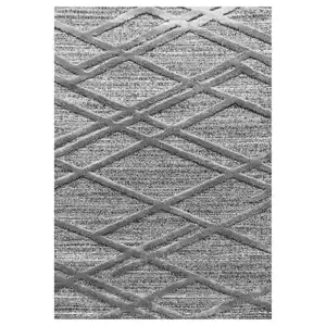 Webteppich Pisa Grau ca. 140x200cm, Grau