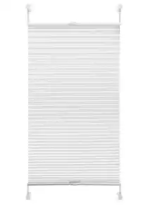 Plissee Solid Crash Weiß ca. 40x130cm, Weiß