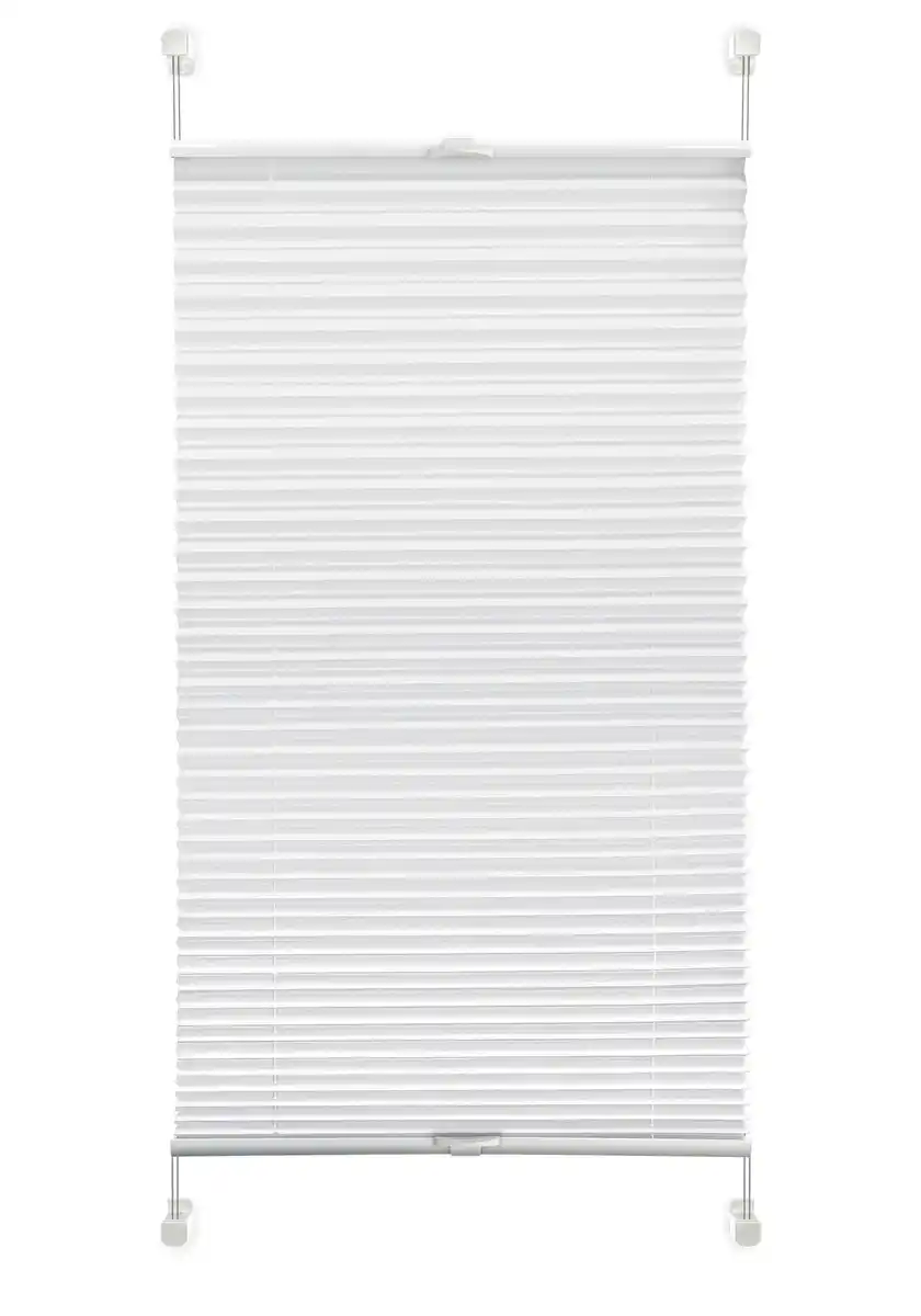 Bild 1 von Plissee Solid Crash Weiß ca. 40x130cm, Weiß