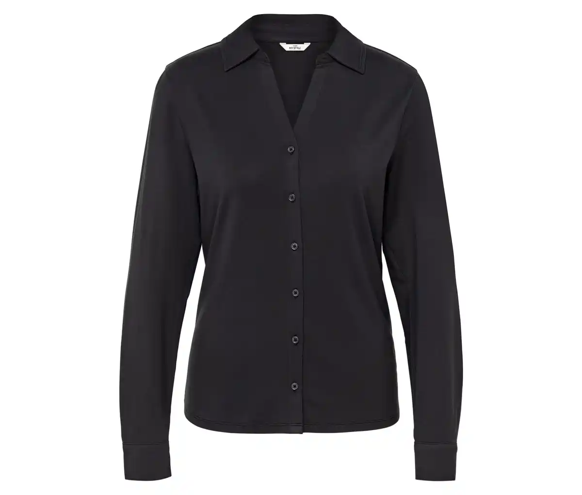 Bild 1 von Blusenshirt mit Knopfleiste, anthrazit