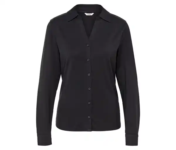 Bild 1 von Blusenshirt mit Knopfleiste, anthrazit