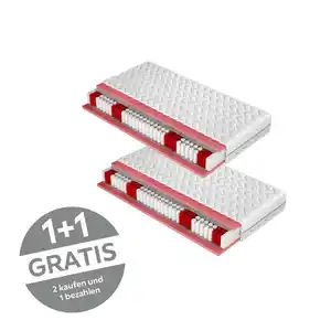 Xxxl Taschenfederkernmatratze, Textil, H2, 90x200 cm, Bezug abnehmbar/waschbar, wendbar, optimale Belüftung, alternative Größen erhältlich, Schlafzimmer, Matratzen Shop, Matratzen, Taschenfederke