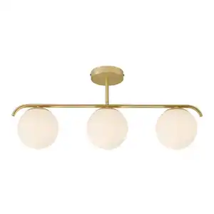 Nordlux Deckenleuchte Grant, Messing, Glas, Metall, 69x14x29 cm, Lampen & Leuchten, Innenbeleuchtung, Leuchten nach Räumen, Esstischlampen