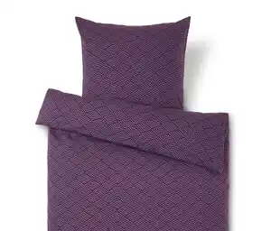 Biber-Bettwäsche, Normalgröße, lila
