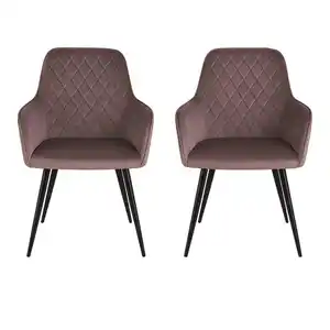 Mid.you Armlehnstuhl-Set, Graubraun, Textil, zylindrisch, 57x87x65 cm, Esszimmer, Stühle, Esszimmerstühle, Esszimmerstühle-Set