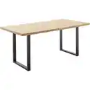 Bild 1 von Carryhome Esstisch, Schwarz, Wildeiche, Holz, Eiche, massiv, rechteckig, U-Form, eckig, 75x75x120 cm, in verschiedenen Größen erhältlich, Gestellauswahl, Esszimmer, Tische, Esstische