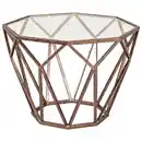 Bild 1 von Xxxl Beistelltisch, Bronze, Metall, Glas, achteckig, 55x38x55 cm, Wohnzimmer, Wohnzimmertische, Beistelltische, Beistelltische Metall