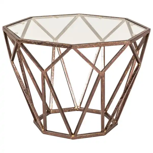 Bild 1 von Xxxl Beistelltisch, Bronze, Metall, Glas, achteckig, 55x38x55 cm, Wohnzimmer, Wohnzimmertische, Beistelltische, Beistelltische Metall