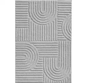 Hochflorteppich Art Silberfarben ca. 120x170cm, Silberfarben