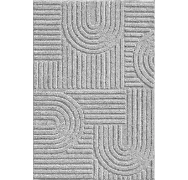Bild 1 von Hochflorteppich Art Silberfarben ca. 120x170cm, Silberfarben