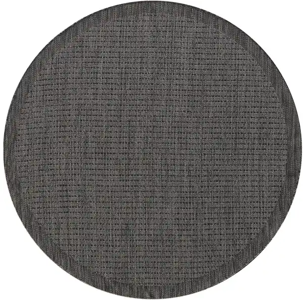 Bild 1 von Outdoorteppich Giza Schwarz Ø ca. 120cm, Schwarz