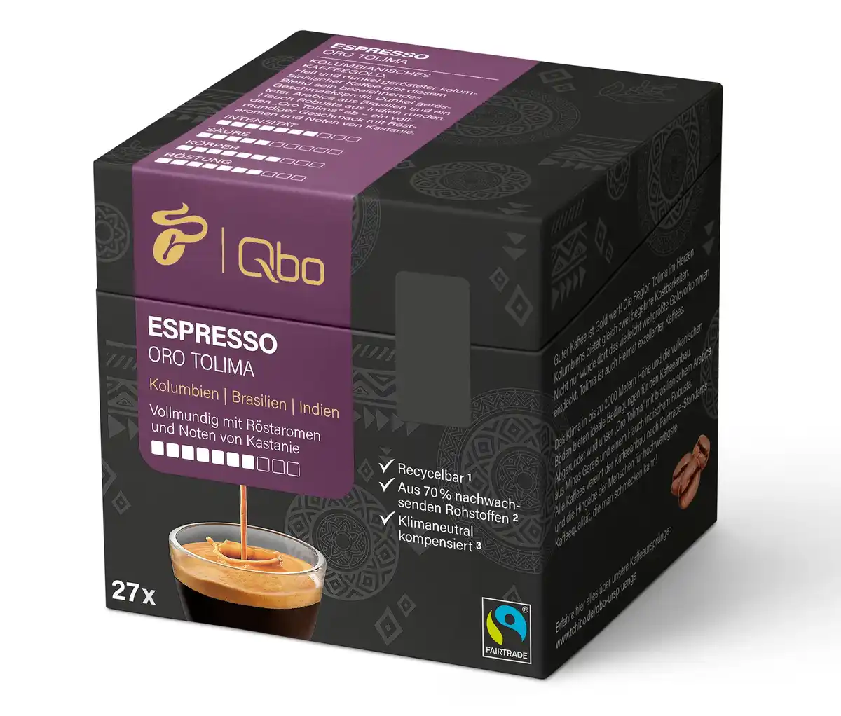 Bild 1 von Qbo Espresso ORO TOLIMA - 27 Kapseln