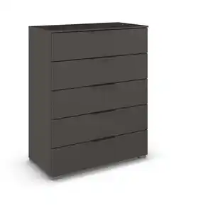 Novel Kommode, Graphit, Metall, 5 Schubladen, 80x100x42 cm, Blauer Engel, Goldenes M, Made in Germany, stehend, in verschiedenen Größen erhältlich, Wohnzimmer, Kommoden & Sideboards, Kommoden