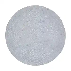 Handwebteppich Manila 1 in Grau Ø ca. 100cm, Grau