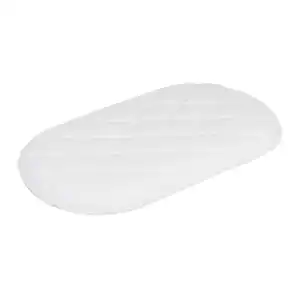 Zöllner Stubenwagenmatratze Baby Dream Lite XL, Weiß, Textil, Füllung: Kaltschaum, oval, 82x47 cm, Hohenstein, Made in Germany, Oeko-Tex® Standard 100, Bezug abnehmbar/waschbar, für Hausstauball