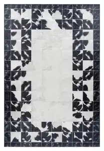 Flachwebeteppich Fiesta Creme/Schwarz ca. 160x230cm, Creme, Schwarz
