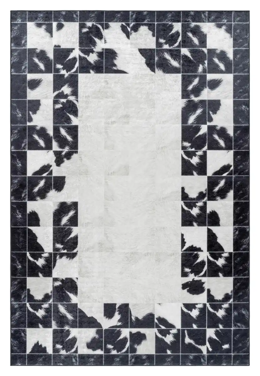 Bild 1 von Flachwebeteppich Fiesta Creme/Schwarz ca. 160x230cm, Creme, Schwarz