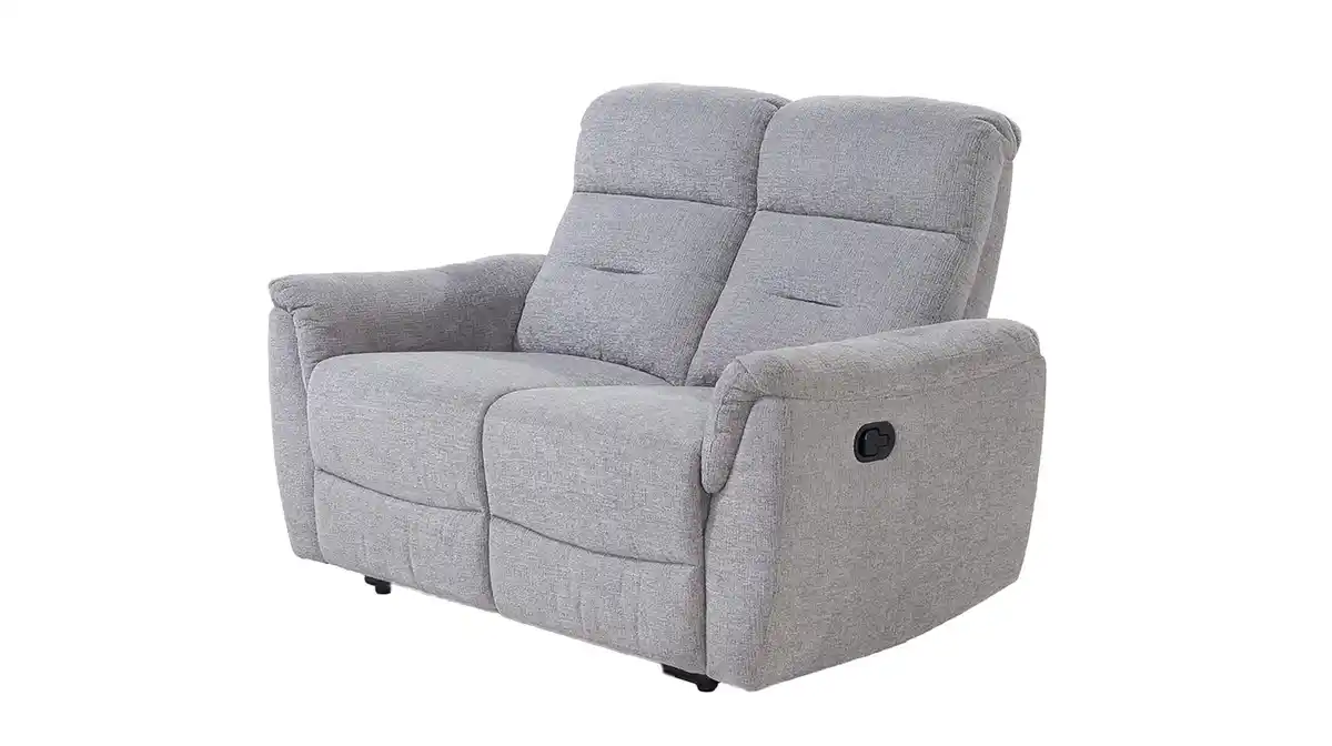 Bild 1 von Einzelsofa 2-Sitzer Chenille grau 145 cm - Relaxfunktion - UTAH