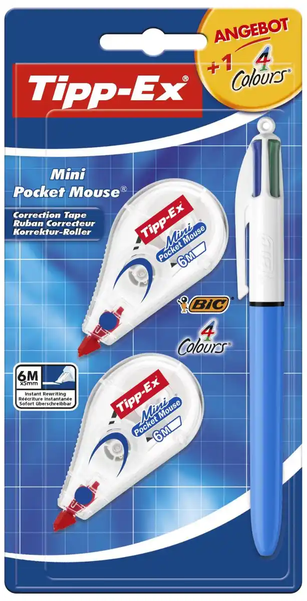 Bild 1 von TIPP-EX Korrektur-Roller »Mini-Pocket-Mouse 2+1«, 3-teilig