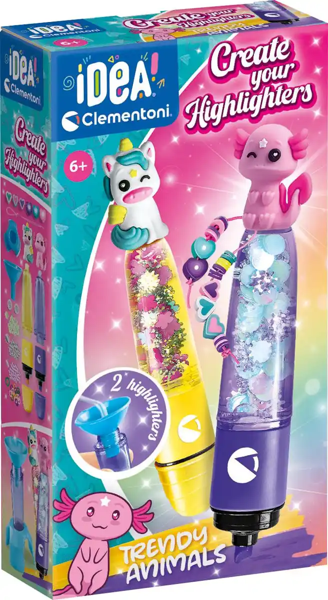 Bild 1 von CLEMENTONI Create your Highlighters-Set »Trendy Animals«