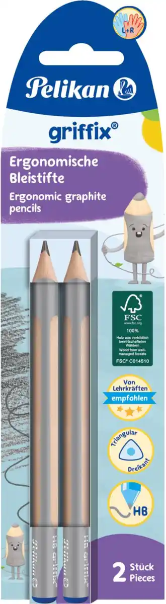 Bild 1 von PELIKAN Bleistifte HB »griffix«, 2-St.-Packg.