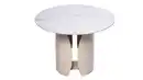 Bild 1 von Couchtisch Marmoroptik weiß hochglanz - rund - 60 x 60 cm - KIRA