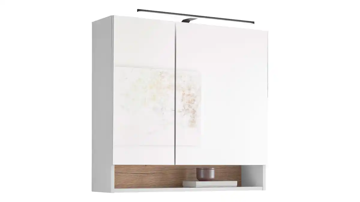 Bild 1 von Spiegelschrank mit Beleuchtung weiß Evoke Eiche 80 cm - DALIA