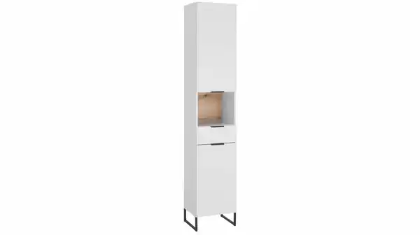 Bild 1 von Bad Hochschrank weiß Eiche 2 Türen 195 cm - DALIA
