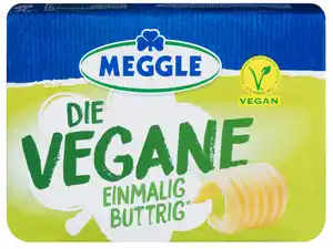 MEGGLE Die Vegane oder Streichzart vegan, 250-g-Stück oder 250-g-Becher