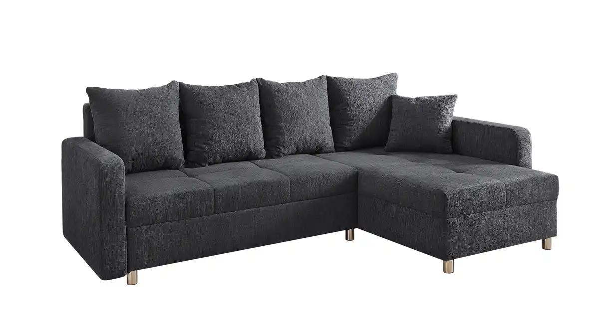 Bild 1 von Ecksofa mit Schlaffunktion anthrazit 228 cm Bettkasten - KAPPELN