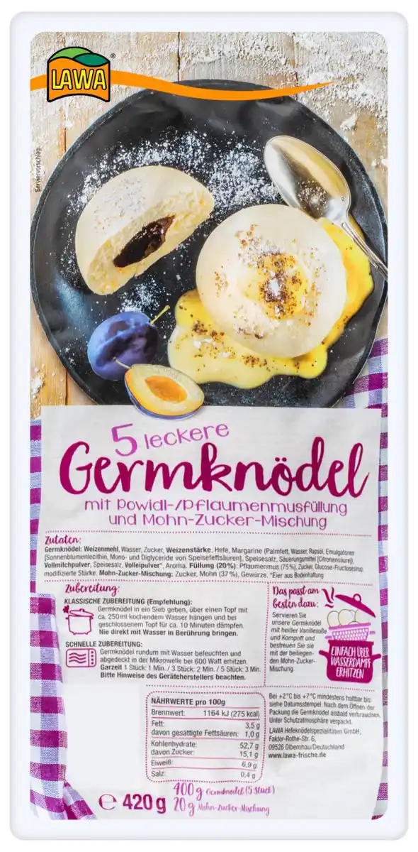 Bild 1 von LAWA Germknödel, 420-g-Packg.