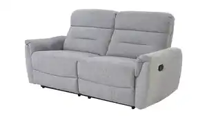 Einzelsofa 3-Sitzer Chenille grau 194 cm - Relaxfunktion - UTAH