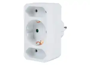 3-fach Steckdosenadapter mit Kindersicherung