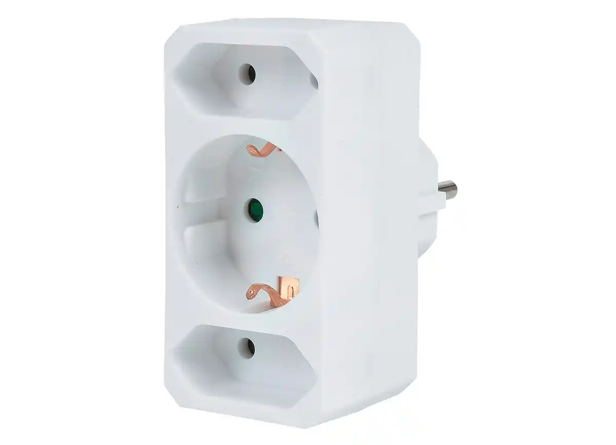Bild 1 von 3-fach Steckdosenadapter mit Kindersicherung