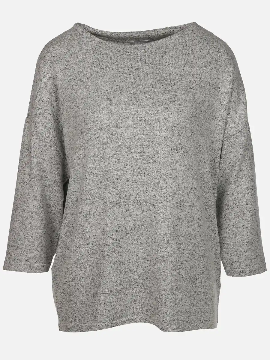 Bild 1 von Damen Flauschshirt mit 3/4 langem Arm Grau