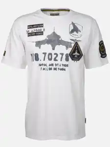 Herren T-Shirt mit auffälligem Print Weiß