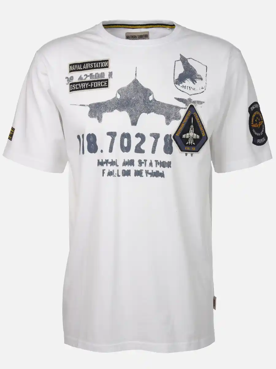 Bild 1 von Herren T-Shirt mit auffälligem Print Weiß