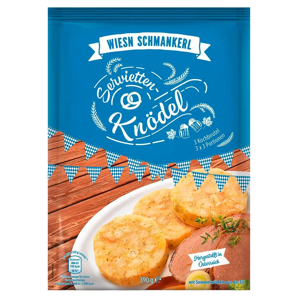 Bild 1 von WIESN SCHMANKERL Serviettenknoedel im Kochbeutel 390 g